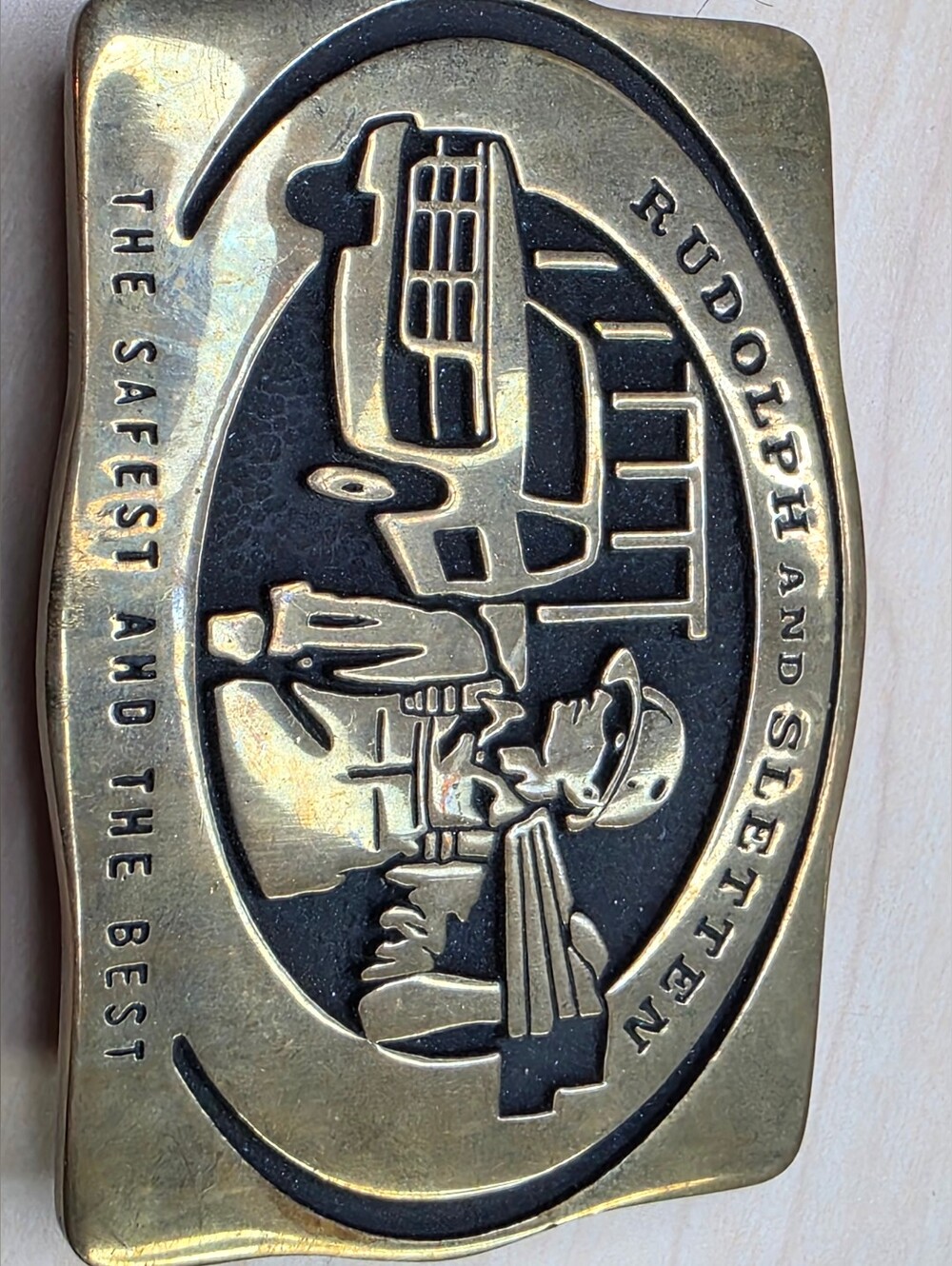 Anacortes Brass Works - Rudolph and Sletten Solid Brass Belt Buckle (2004)